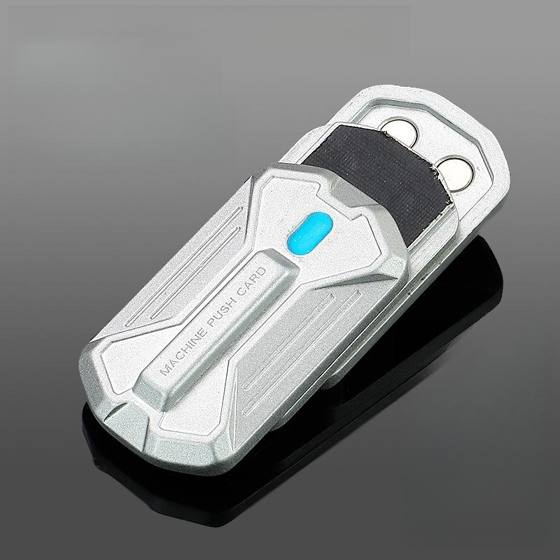 Luminous Magnetic Push Card EDC Metal Fidget Pushing Plate Coin Mechanical Slider Relieve Stress Relief Toy Antistresse Anxiety