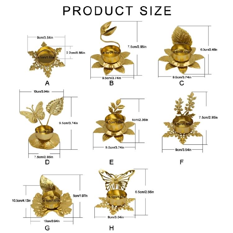 Candle Holder Metal Candlestick Unique Geometric Flower Desk Candlelighting Stand For Sophisticated Home Decoration