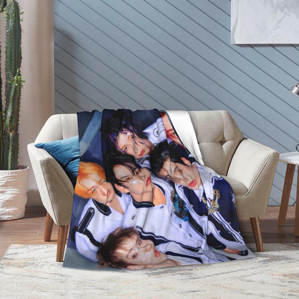 Super Soft DUH! P1Harmony Kpop Music Album Throw Blanket Premium Fleece Flannel Bed Blanket Cozy Warm Blankets All Season Use