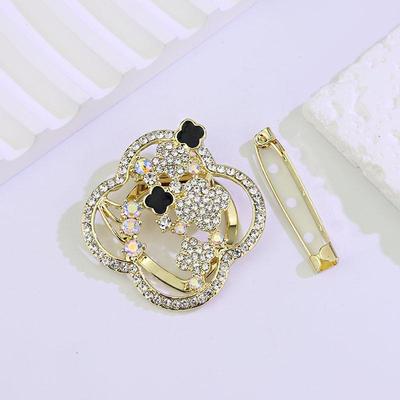 Korean Style Cute Lucky Clover Brooch for Women's Scarves and Clothes