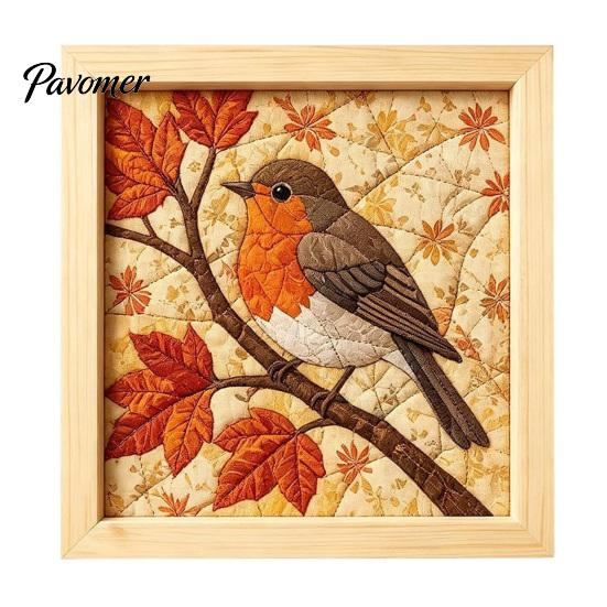 Kein Nähen Quilt Kunst No-Sew Japanisches Stoff-Set, DIY Mosaik-Sets für Erwachsene Anfänger, Gestepptes Wand-Handarbeitsprojekt Handwerk mit Rahmen & Werkzeugen, Sets, Geschenke