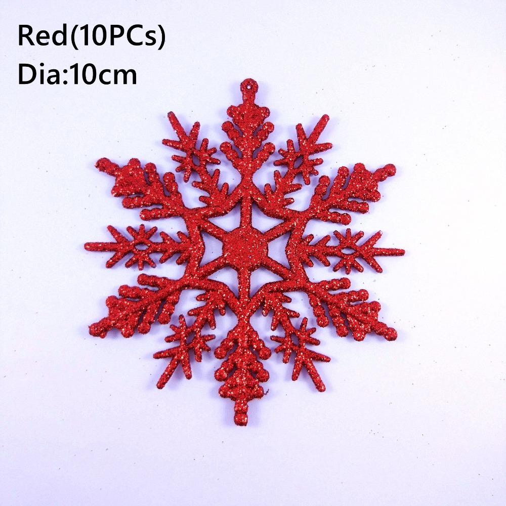 10cm Christmas Glitter Snowflake Hanging pendant DIY Craft Christmas Tree Decor Bling Charming Festival Party Supplies