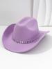 Men & Women Cowboy Hat – Fashionable Diamond Sword Rhinestone Hat Chain – Vintage Gentleman Fedora Jazz Cap