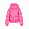 2025 winter new new hooded cotton jacket short warm sleeve label jacket
