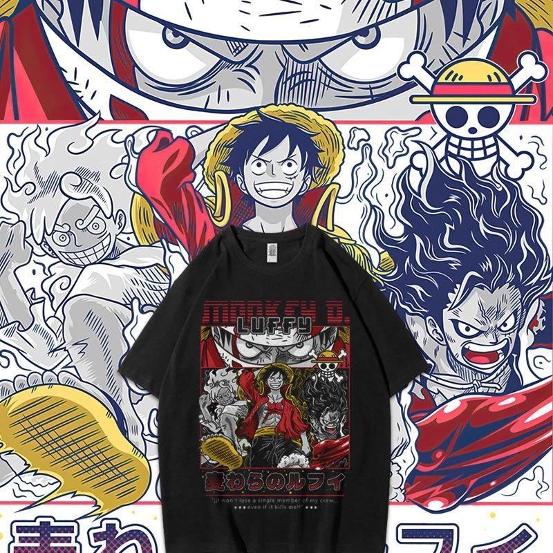 One Piece Luffy Cosplay Anime Manga T-Shirt Tee Undershirt Cotton 3XL