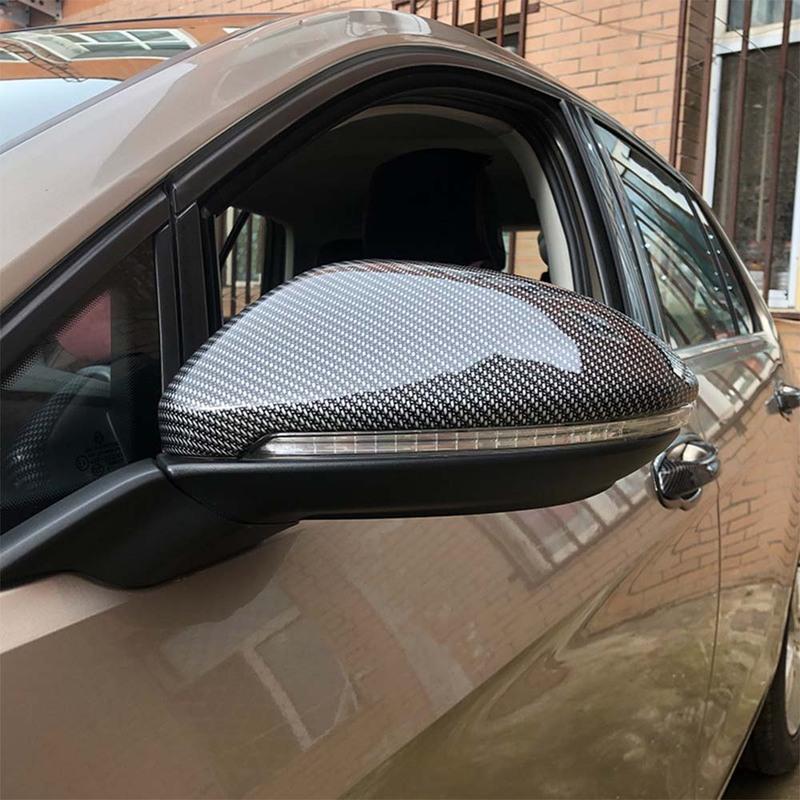 Carbon Fiber Door Mirror Cover For Volkswagen Touran L 2016- Car Rearview Accessories Bull Horn Modification