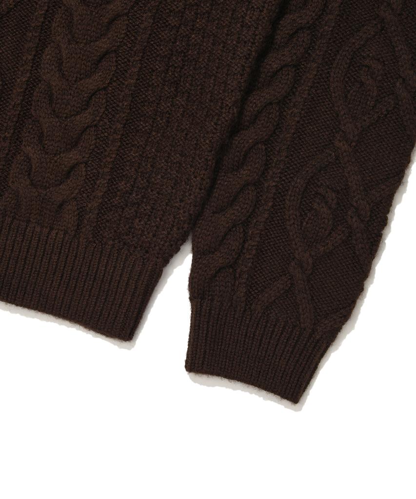 WACKY WILLY Women'S Corsage Fisherman Pullover Brown