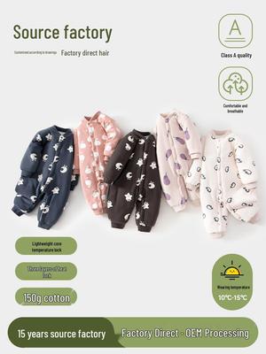 Unisex Baby Winter-Strampler mit Kapuze - Gepolsterter Baumwoll-Overall für drinnen und draußen