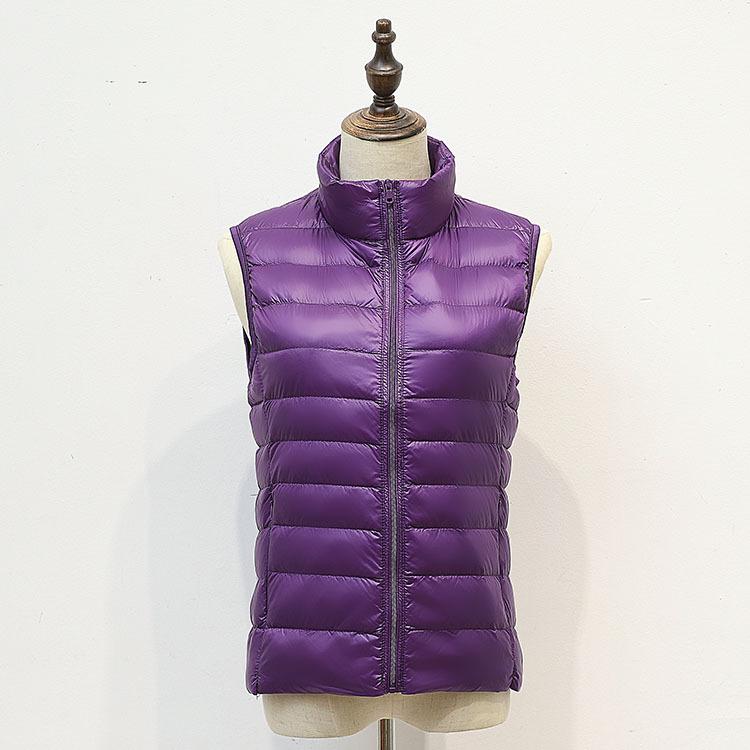 Autumn and Winter Down Vest Women's Stand-up Collar Casual Light Short Vest Liner Down Jacket Women