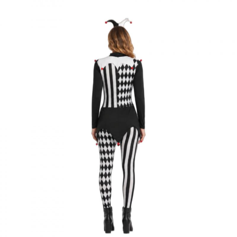 Halloween Cos Costume Circus Revival Clown Cosplay Costume Dress Carnival Stage Costume