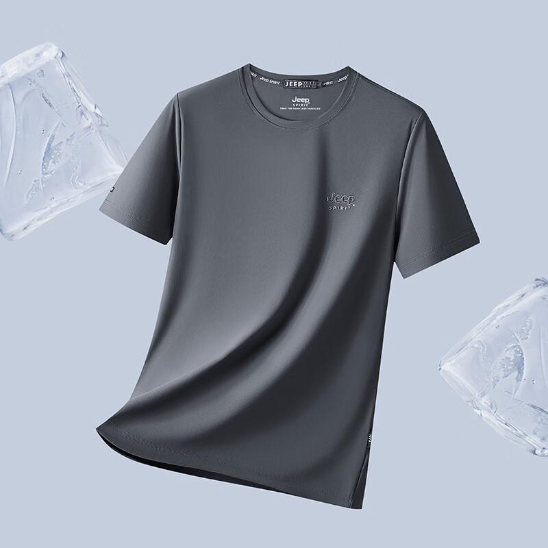 

JEEP SPIRIT Men s Quick-Dry Round Neck Short Sleeve T-Shirt 58/4XL