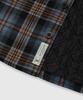 Lemain Second Oversized Flannel Pocket Check Hooded Jacket [Indie Blue]