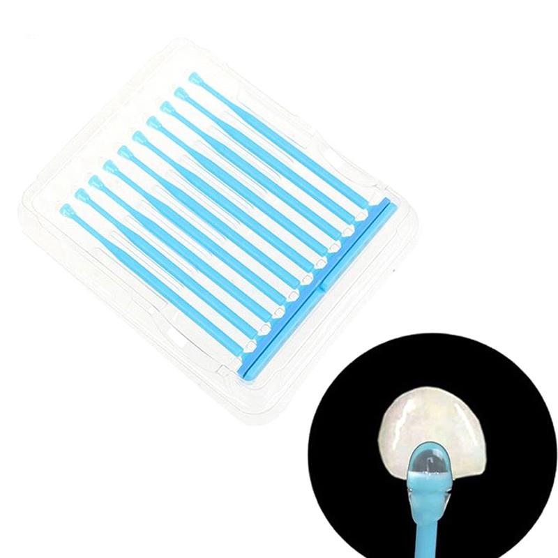 20Pcs/Box Dental Applicator Sticks Adhesive Tip For Tooth Crown Porcelain Veneer Disposable Dental Materials Brush Applicator