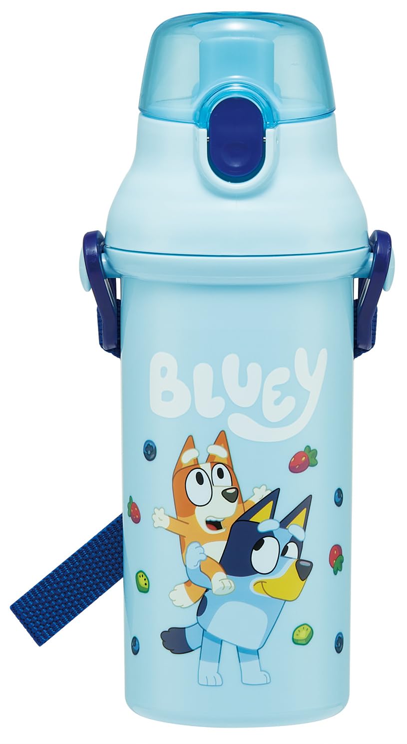 

Skater Direct Drinking Water Dishwasher Made in for Boys and Kids Bottle, Plastic, 480ml, One-Push Opening, Safe, Japan, Bluey, Girls, PSB5SAN-A