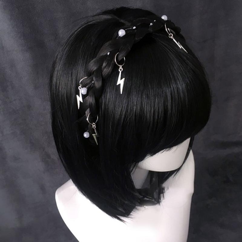 Punk Style Pendant Twisted Braid Headbands Costume Hairband Practical Friendly Hair Accessory For Women Girls Daily Wear