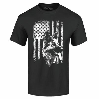 Schäferhund Flagge T-Shirt Hunde Papa Hunde Mama Schäfer Papa Mama Shirts
