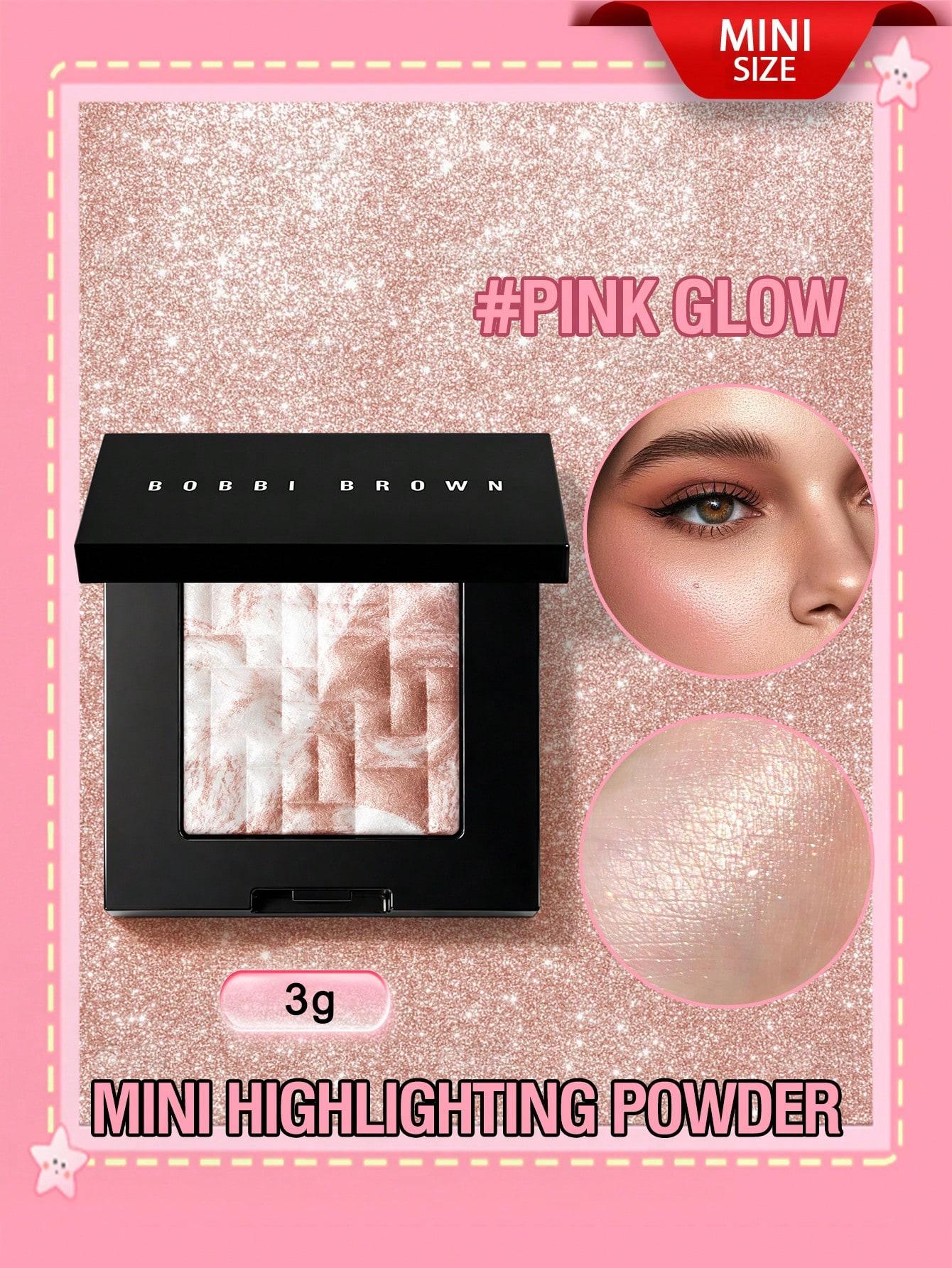 Bobbi Brown Mini Highlighting Powder Pink Glow Pearlescent Shimmer 3g / 0.1 Oz Pink Glow mini 3g