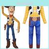 Colorful Toy Story 4 Woody Cosplay Costume For Kids Featuring Long Sleeves Jumpsuit