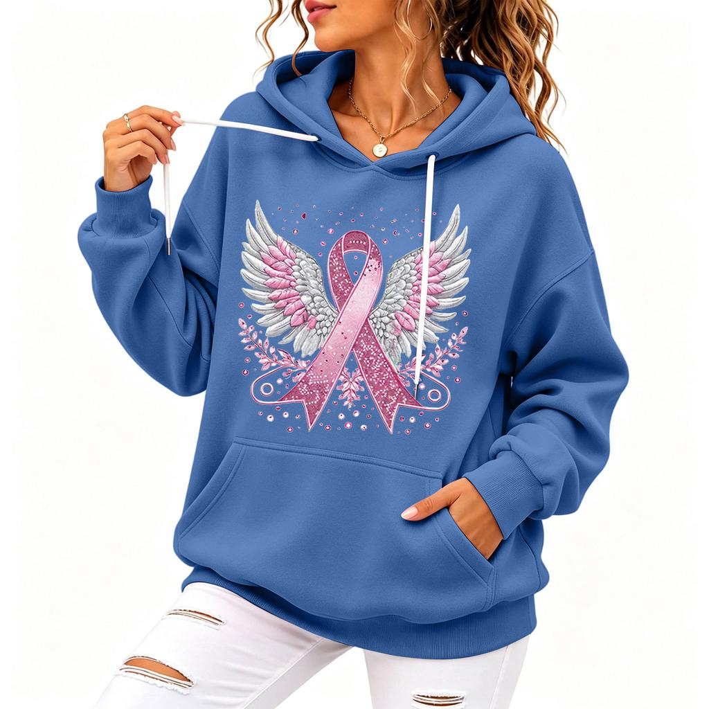 Women's Fashion Hoodie Loose Fit Printed Casual Sweatshirt Top
