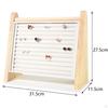 Ring Holder Ear Studs Multi Tiers Wooden Jewelry Organizer Display Rack for