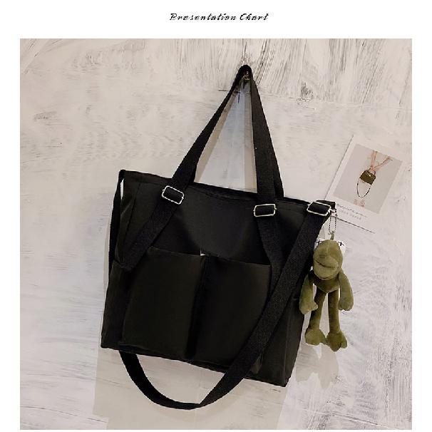 Spring New Ladies Shopping Bag Simple Fashion Handbag 2026 Nylon Waterproof Solid Color Messenger Large Capacity Shoulder Bag