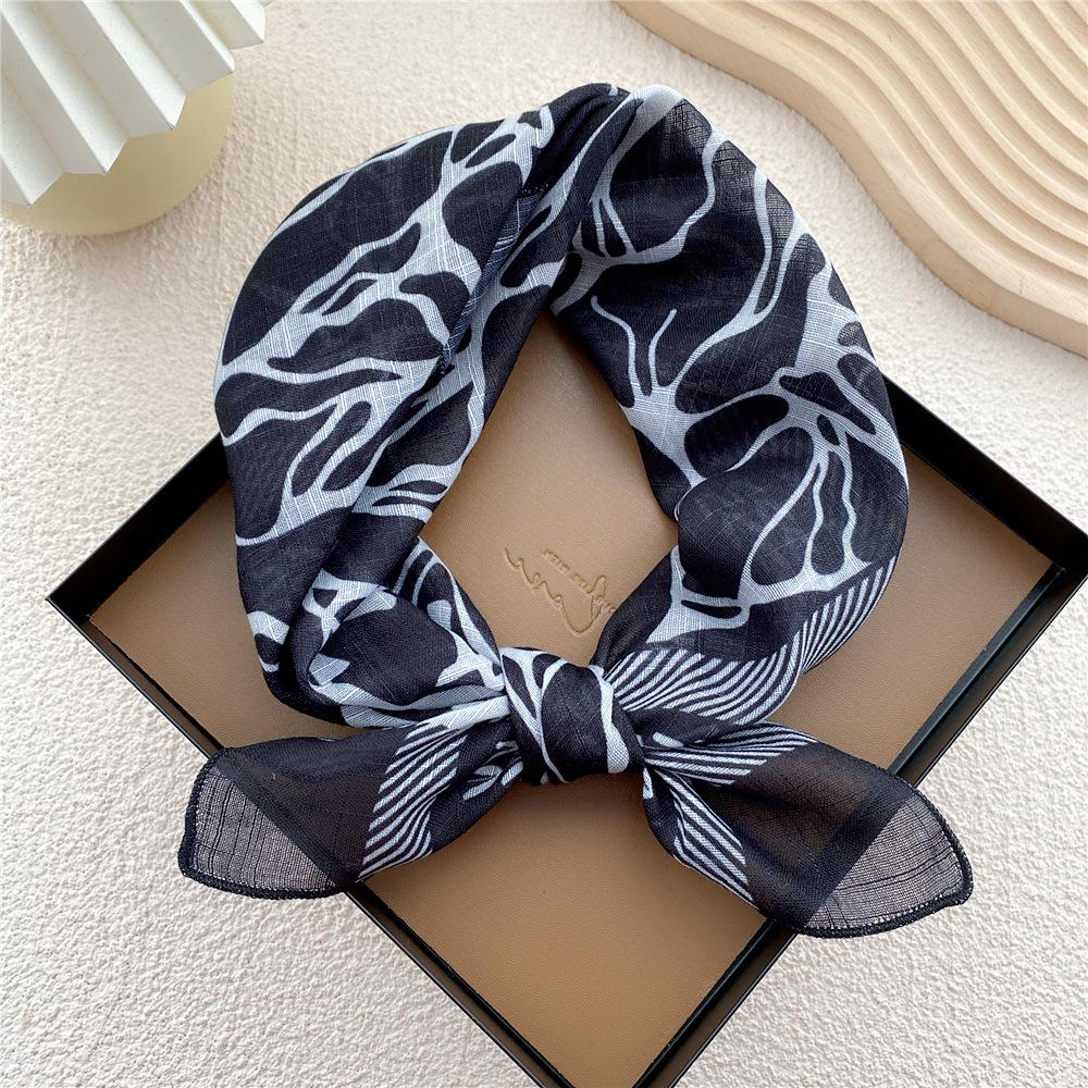 

58 Хлопок Лен Шелк Квадратный Шарф для Женщин - Универсальный Модный Аксессуар для Весны, Лета, Осени 58 cm