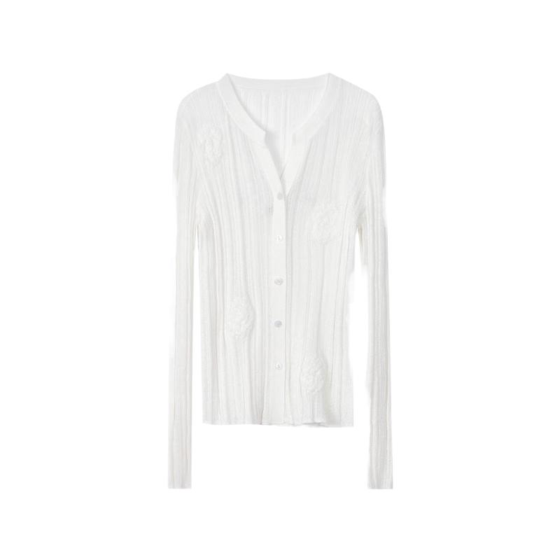 LANCY Lightweight French Knit Cardigan XL