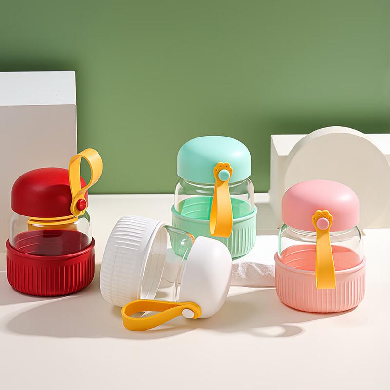 Zhenqi Мини Пухлая Портативная Стеклянная Бутылка для Воды