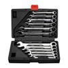 Combination Wrench Ratchet Wrench Set with 72 for and Various Furniture Mirror Storage Case Included Ratchet Wrench 12-Piece Set, Gears, 8-19mm