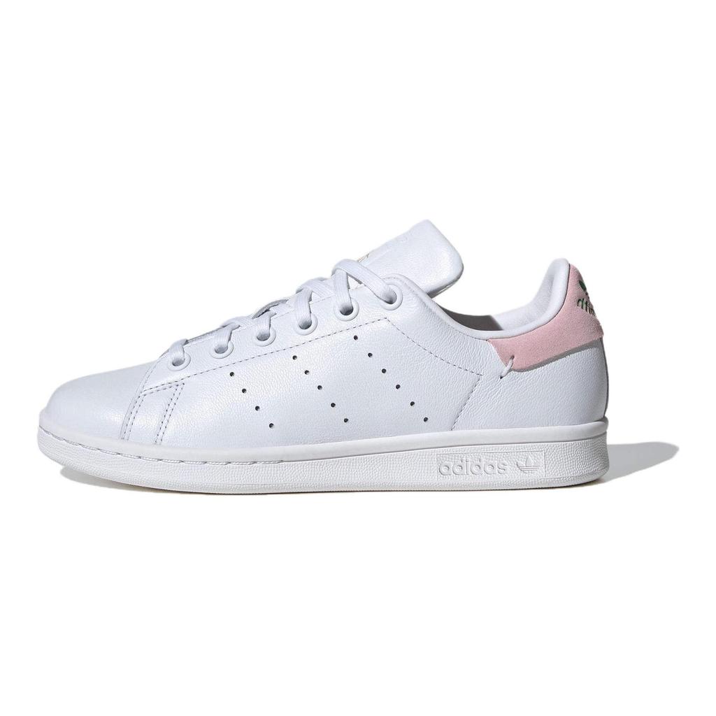 adidas Originals Stan Smith Low Top Kids' Skateboarding Shoes White Pink Teenagers IE0356