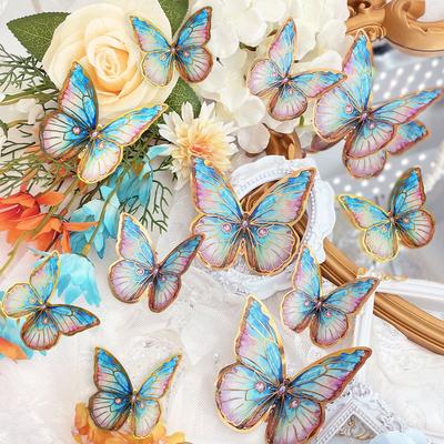 Dekoracje na tort 3D Motyl Dekoracja ścienna 12 szt. Dekoracje laserowe motyli na przyjęcie urodzinowe Naklejki ścienne z motylami na baby shower