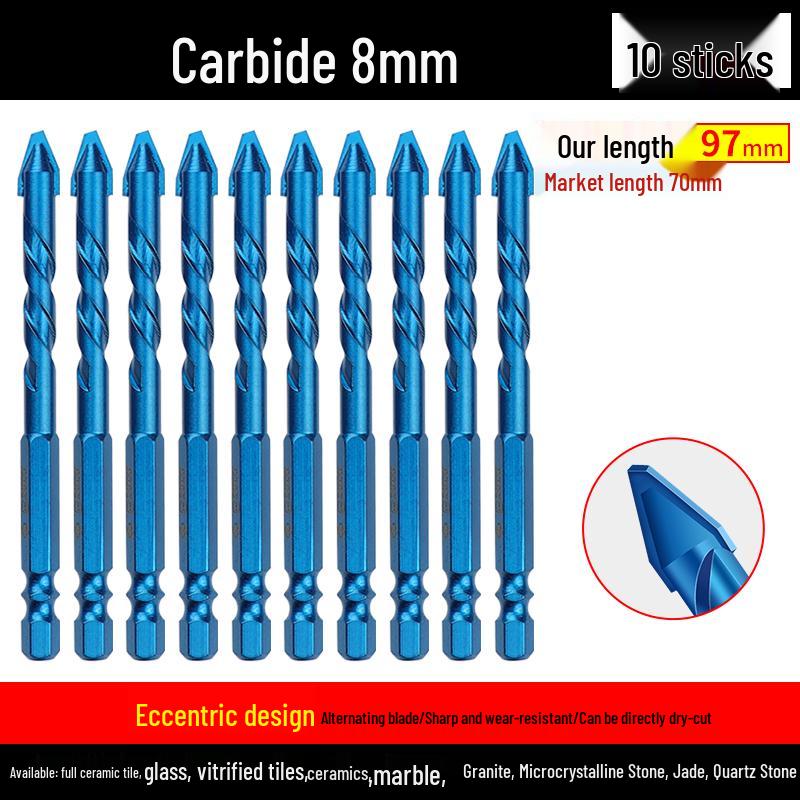 Eccentric Tilting Drill Bit for Marble and Concrete