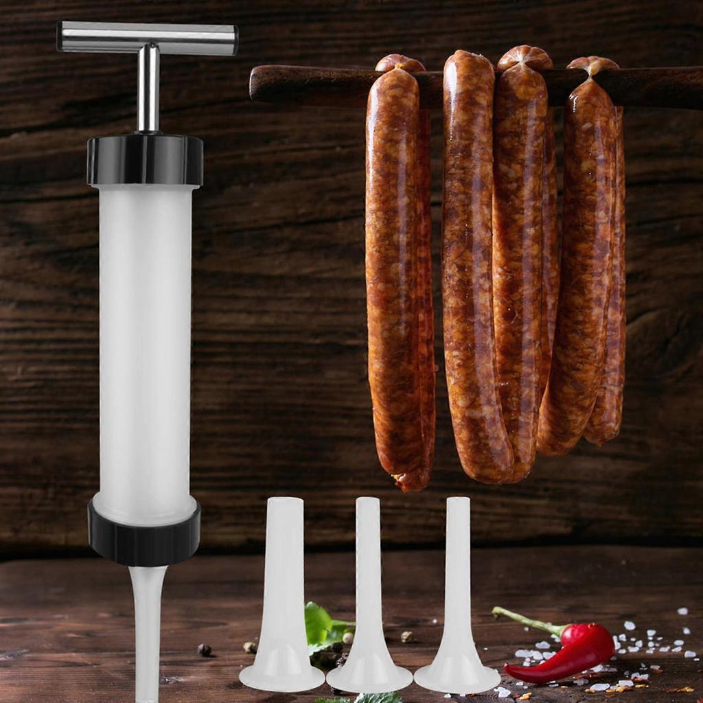 Manual Sausages Machines Meat Stuffer Fillers Salami Maker Tools &Funnel