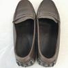 TOD’S Leather Coin Loafers Women’s 35.5 22.5-23.0 Brown Slip-On Dress Shoes(USED)