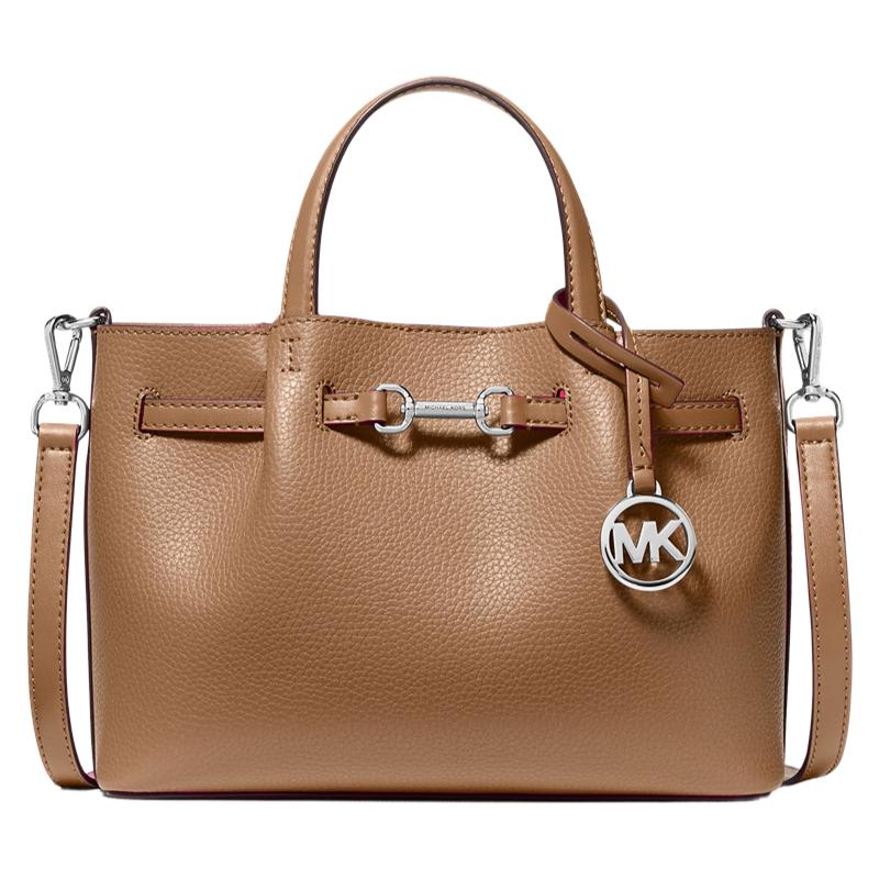 

Michael Kors MK Carson Horsebit Leather Crossbody Handbag Small Women Handbags Brown 35S5S2ZS5T-229 Basic Set (Bag+Dust Bag)