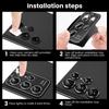Metal Lens Ring Glass For Samsung Galaxy S24 S23 S22 Ultra Plus Z Flip Fold 6 Camera Protection Cover Tempered Glass Accessories