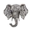 Vintage Alloy Shining Crystal Elephant Brooch Pin Fashion Pin Jewelry Unisex Gift