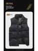 Giacca Gilet Invernale Casual da Uomo Stampata con Collo Rialzato, Morbida, in Cotone