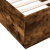 Bed Frame Smoked Oak 90 X 190 Cm Wood Based Material