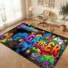 Decorative Artwork Theme Crystal Velvet Floor Rug Personalized Custom Name Text Warm Carpet Home Decoration