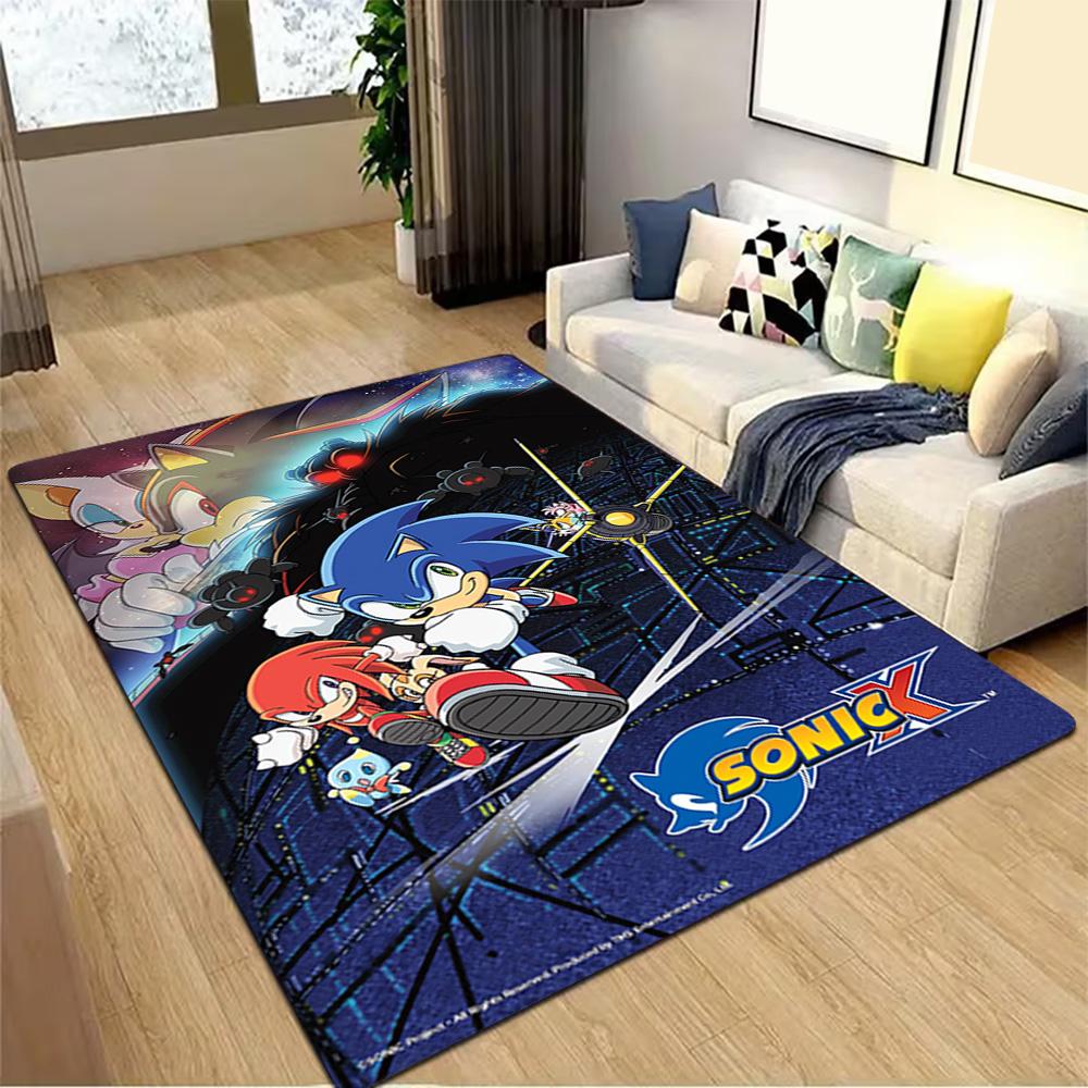 Sonic & Shadow: Speed Clash Decoration,Carpet,Living Room,Bedroom, Non-slip,Square rug