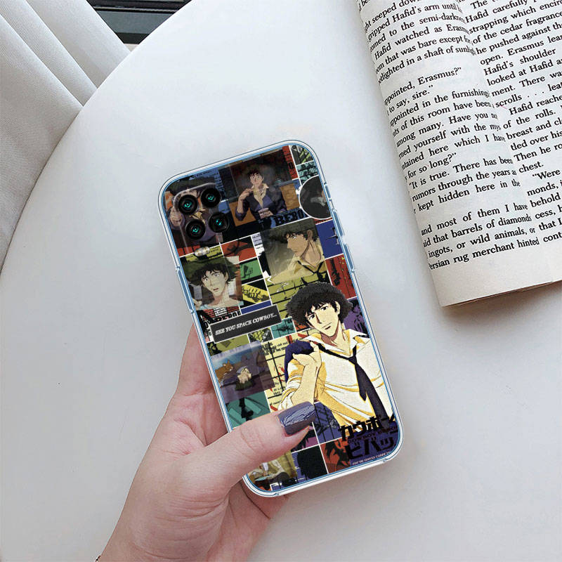 JO12 Cowboy Bebop Phone Case for Motorola E22S E7 G6 G7 G8 G9 Plus Power Play G10 G20 G04 E30 E40 E22 E20 E13 G22 G23 G Stylus Play