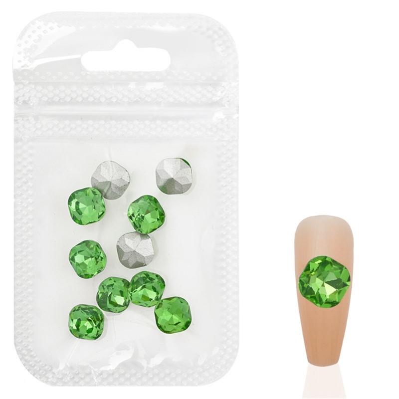 10pcs 3D Nail Charms Pointed Bottom Nail Rhinestones for Nail Decoration Nails Art Projects Embellishments Crafts