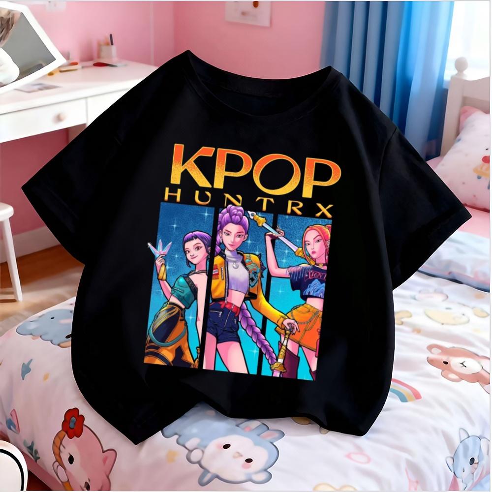 Kpop Dämonenjäger Kinder 3D-gedruckt Lässig Kurzarm Modisch Personalisiert Sommer Bequem Weich Kinder T-Shirt