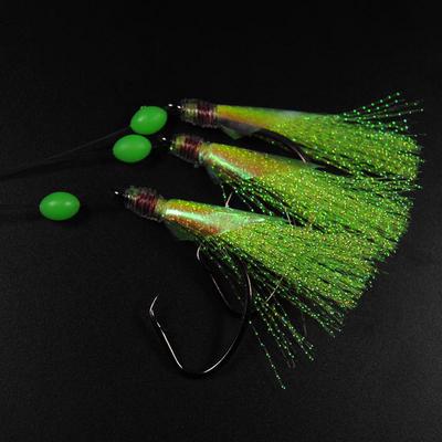 6 Bags 3 Hooks 6/0 Big Flasher Rig Fish Skin Sabiki Snapper Snatcher Cod Fishing Bait Lures with Sharp Hooks