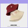 Cotton Embroidered Fisherman Hat With Wide Brim For Summer Sun Protection