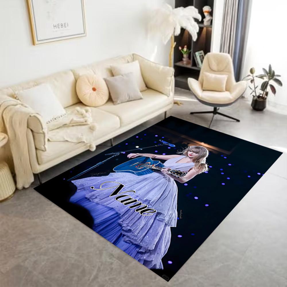 Taylor Swift's Performance Magic Customized Name Floor Rug Office Rug Design for Decorate room Kitchen Playrooms Dining Room Anti-slip Rug