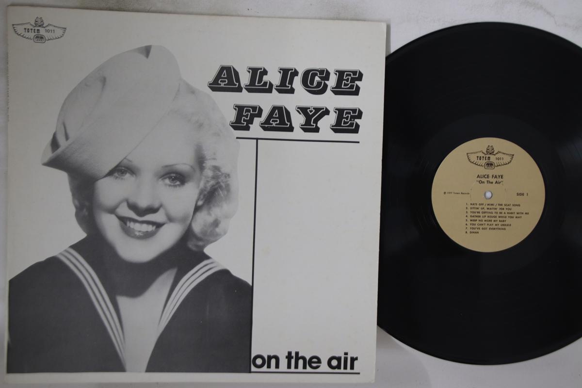 

LP Record ALICE FAYE - On The Air 1011 TOTEM 1977 US Pop Used