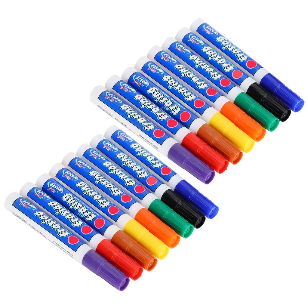 2 Sets 8 Colors Dry Erasable Whiteboard Pen Colorful Fiber Nib Markers Sets for School