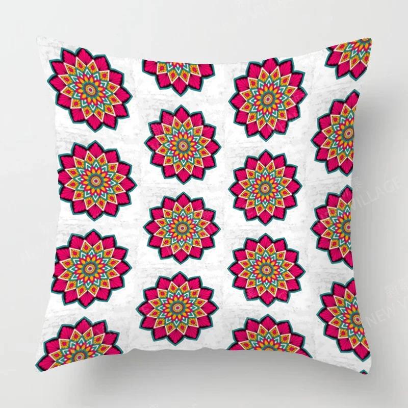 Fall Home Decor Autumn Living Room Throw Pillow Cover Sofa Boho Cushion Cover Mandala